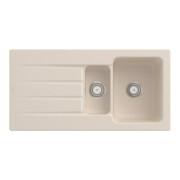 V&B Évier Architectura 60 XR avec garniture vidage, robinet rond, ivoire C-plus