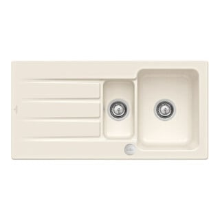 V&B Évier Architectura 60 XR avec garniture vidage, rond avec excentrique, crema C-plus
