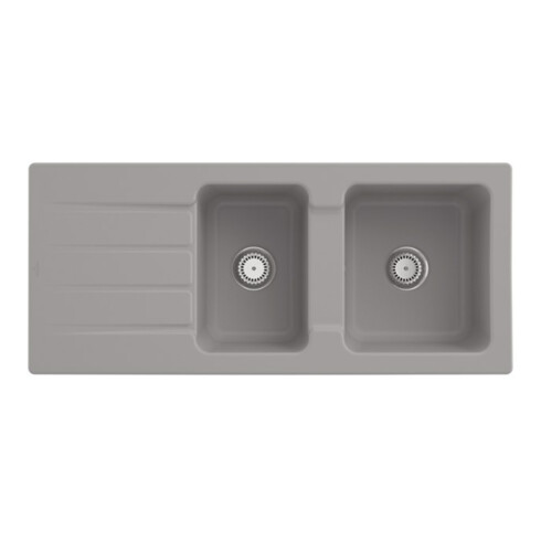 V&B Évier Architectura 80 cm avec garniture, manuel, fossil CeramicPlus