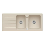 V&B Évier Architectura 80 cm avec garniture vidage, excentrique, almond CeramicPlus