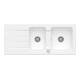 V&B Évier Architectura 80 cm Garniture vidage, excentrique, blanc alpin CeramicPlus-1
