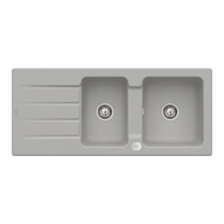 V&B Évier Architectura 80 cm garniture vidage, excentrique, fossil CeramicPlus