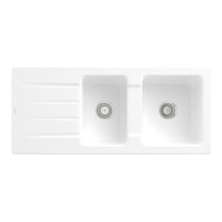 V&B Évier Architectura 80 cm Garniture vidage, manuel, blanc st. CeramicPlus