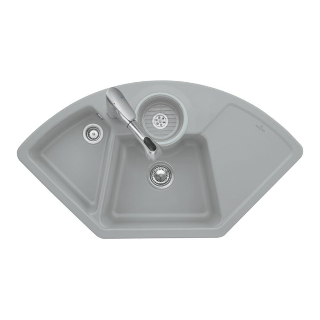 V&B Évier d'angle Solo, crema CeramicPlus