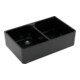 V&B Évier double bac 80 x m, commande manuelle, pure black-1