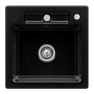 V&B Évier encastré Siluet 50 S Flat avec garniture vidage, commande excentrique, chromé