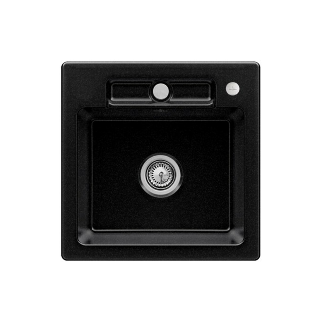 V&B Évier encastré Siluet 50 S Flat avec garniture vidage, commande excentrique, chromé
