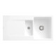 V&B Évier encastré Siluet 60 R Flat avec garniture de vidage, commande manuelle, blanc-1