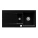 V&B Évier encastré Siluet 60 R Flat avec garniture vidage, commande excentrique, chromite-1
