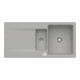 V&B Évier encastré Siluet 60 R Flat avec garniture vidage, commande excentrique, fossil-1
