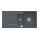 V&B évier encastré Siluet 60 R Flat avec garniture vidage, commande excentrique, graphite-1