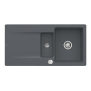 V&B évier encastré Siluet 60 R Flat avec garniture vidage, commande excentrique, graphite