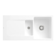 V&B Évier encastré Siluet 60 R Flat avec garniture vidage, commande manuelle, blanc neige