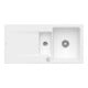 V&B Évier encastré Siluet 60 R Flat avec garniture vidage, excentrique, blanc pierre-1