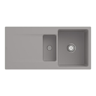 V&B Évier encastré Siluet 60 R Flat avec vidage, commande manuelle, fossil