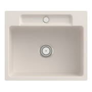 V&B Évier encastré Siluet 60 S Flat avec garniture de vidage, commande manuelle, crema