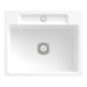 V&B Évier encastré Siluet 60 S Flat avec garniture vidage, commande manuelle, blanc pierre