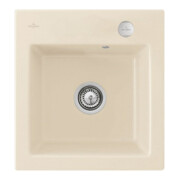 V&B Évier encastré Subway 45 XS Flat avec garniture vidage, commande excentrique, ivoire