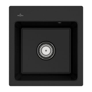 V&B Évier encastré Subway 45 XS Flat avec garniture vidage, commande manuelle, chromite