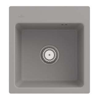 V&B Évier encastré Subway 45 XS Flat avec vidage, commande manuelle, fossil