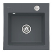 V&B Évier encastré Subway 50 S Flat avec garniture vidage, commande excentrique, graphite