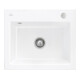 V&B Évier encastré Subway 60 S Flat avec garniture vidage, excentrique, blanc neige-1