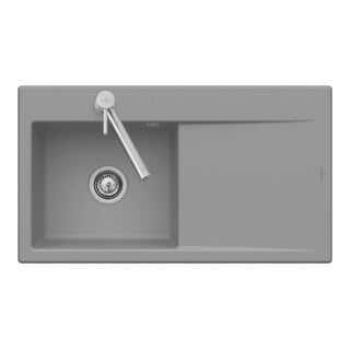 V&B Évier encastré Subway Style 50 Flat à droite, blanc pierre CeramicPlus