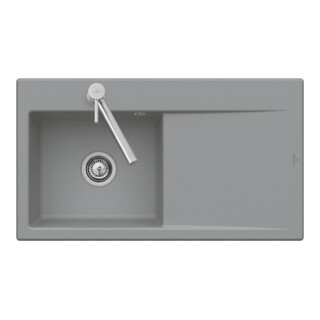 V&B Évier encastré Subway Style 50 Flat à droite, graphite CeramicPlus