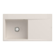 V&B Évier encastré Subway Style 50 Flat gauche, avec garniture, crema CeramicPlus