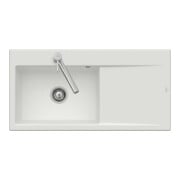 V&B évier encastré Subway Style 60 Flat G, avec garniture vidange, excentrique, blanc alp C-plus
