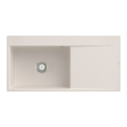 V&B Évier encastré Subway Style 60 Flat gauche, avec garniture, crema CeramicPlus