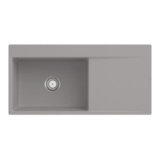V&B évier encastré Subway Style 60 Flat gauche, avec garniture vidage, fossil C-plus