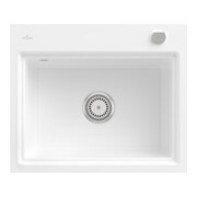 V&B Évier encastré Subway Style 60 S Flat droite, avec garniture, blanc alpin