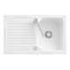 V&B Évier Linara 45 cm Garniture vidage, excentrique, acier blanc C-plus-1