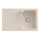 V&B Évier Linara 45 cm Garniture vidage, excentrique, ivoire CeramicPlus-1