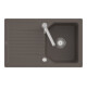 V&B Évier Linara 45 cm, garniture vidage, excentrique, timber CeramicPlus-1