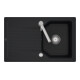 V&B Évier Linara 45 m Garniture vidage, excentrique, noir pur-1