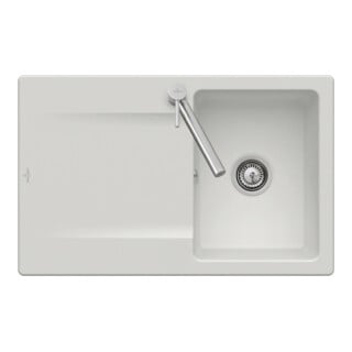 V&B Évier Siluet 45, blanc alpin CeramicPlus