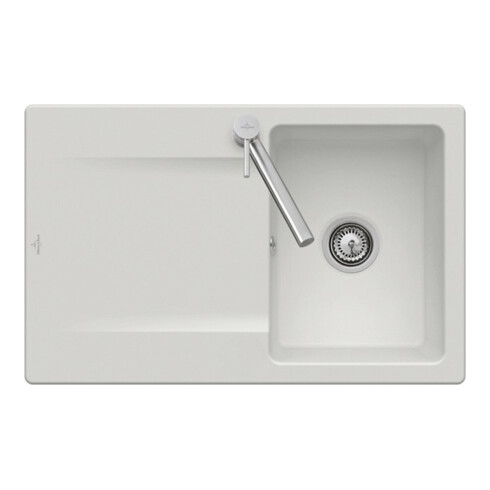 V&B Évier Siluet 45, blanc pierre CeramicPlus