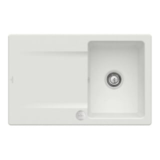 V&B Évier Siluet 45 m avec garniture vidage, excentrique, steam CeramicPlus