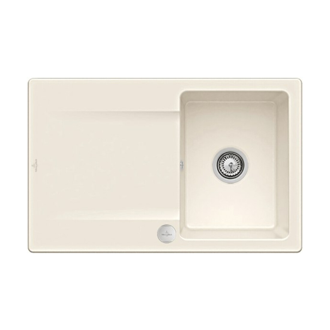V&B Évier Siluet 45 m Garniture vidage, excentrique, crema CeramicPlus