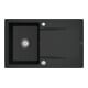 V&B Évier Siluet 45 m Garniture vidage, excentrique, noir pur-1
