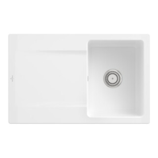 V&B Évier Siluet 45 m Kit vidage, manuel, blanc sn CeramicPlus