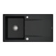 V&B Évier Siluet 50 m Garniture vidage, excentrique, noir pur-1