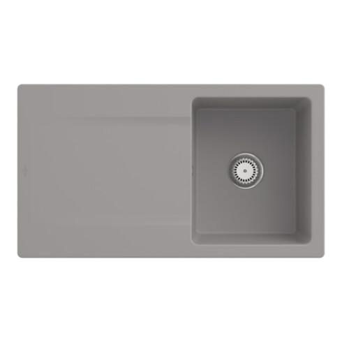 V&B Évier Siluet 50 m Garniture vidage, manuel, fossil CeramicPlus