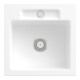V&B Évier Siluet 50 S avec garniture, robinetterie, blanc satiné CeramicPlus-1