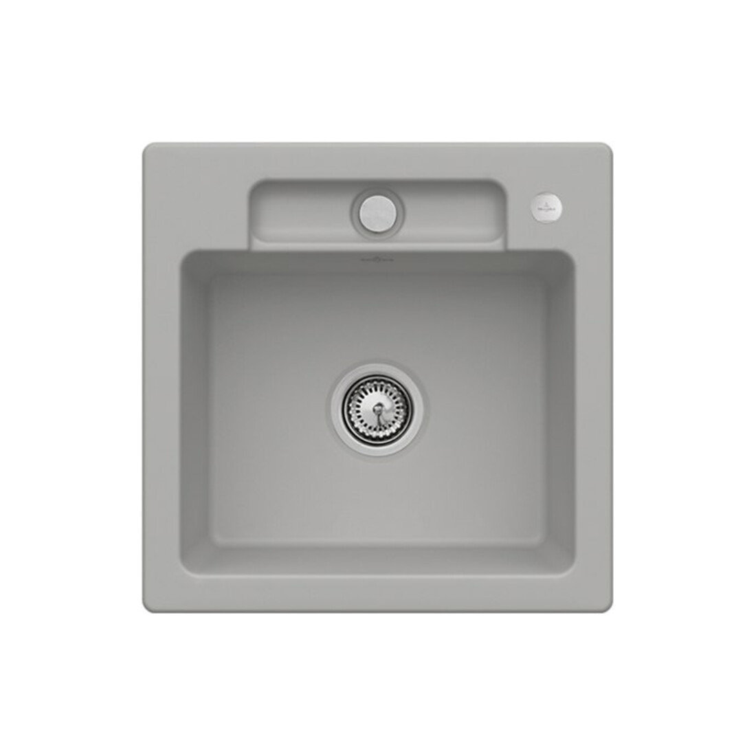 V&B Évier Siluet 50 S avec garniture vidage, excentrique, fossil CeramicPlus