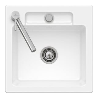 V&B Évier Siluet 50 S, blanc alpin CeramicPlus