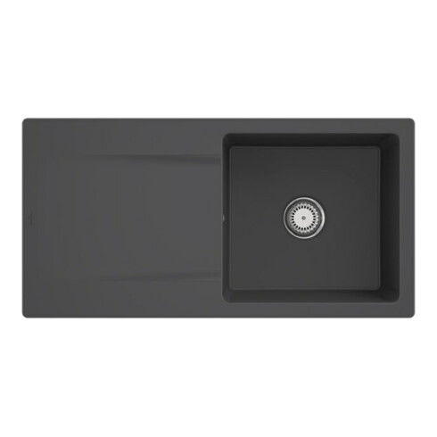 V&B Évier Siluet 60 avec garniture vidage, robinet à main, graphite