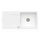 V&B Évier Siluet 60 cm avec garniture de vidage, rond avec excentrique, blanc neige-1
